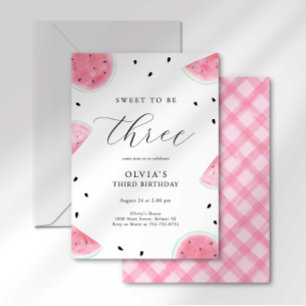 Dulce ser 3 Invitación de cumpleaños número tres d
