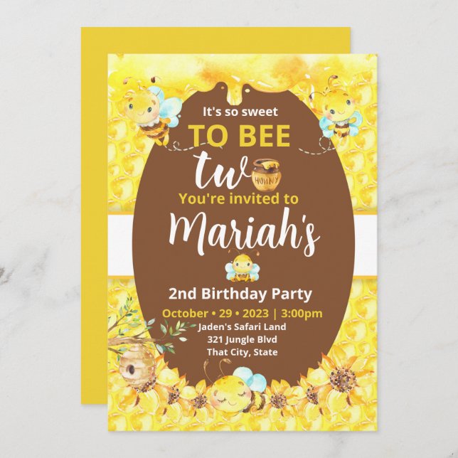 Dulce ser dos invitación (Anverso / Reverso)