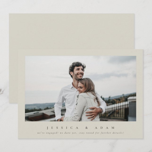 Dulce + Simple Moderno ¡Estamos comprometidos! Fot (Anverso / Reverso)