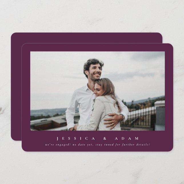 Dulce + Simple Moderno ¡Estamos comprometidos! Fot (Anverso / Reverso)