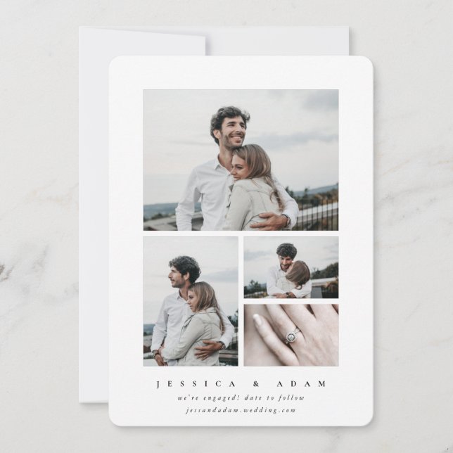 Dulce + Simple Moderno ¡Estamos comprometidos! Fot (Anverso)