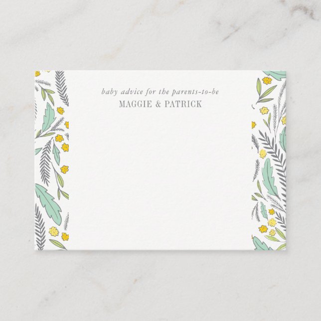 Dulce Sprigs Género Tarjeta de consejo para padres (Anverso)