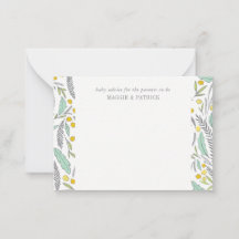 Dulce Sprigs Género Tarjeta de consejo para padres