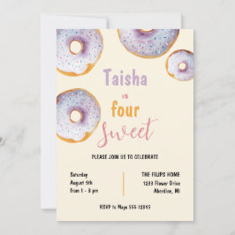 Dulce Sprinkle Donut Watercolor Ilustracion