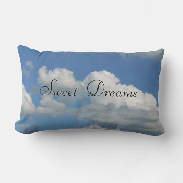 Dulce Sueños Cielo Azul, Nubes Blancas Almohada Cu (Anverso)