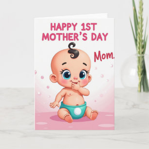 Dulce tarjeta artística del Día de la Madre bebé