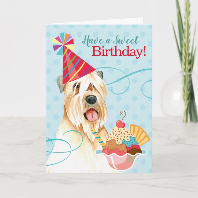 Dulce tarjeta Birthday Wheaten Terrier (Anverso)