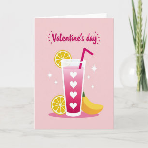 Dulce tarjeta de bebida del día de San Valentín