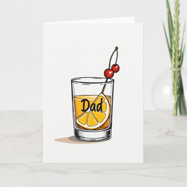 Dulce Tarjeta de Bebida del Día del Padre (Anverso)