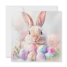 Dulce tarjeta de conejo de Pascua
