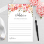 Dulce tarjeta de consejos sobre los deseos de bien<br><div class="desc">Dulce Tarjeta de Consejos de Bienestar de Rubor Floral. Personalice con la novia el nombre y la fecha de la ducha. Para una mayor personalización,  haga clic en el enlace "personalizar adicional". Si necesitas ayuda,  ponte en contacto conmigo,  por favor.</div>