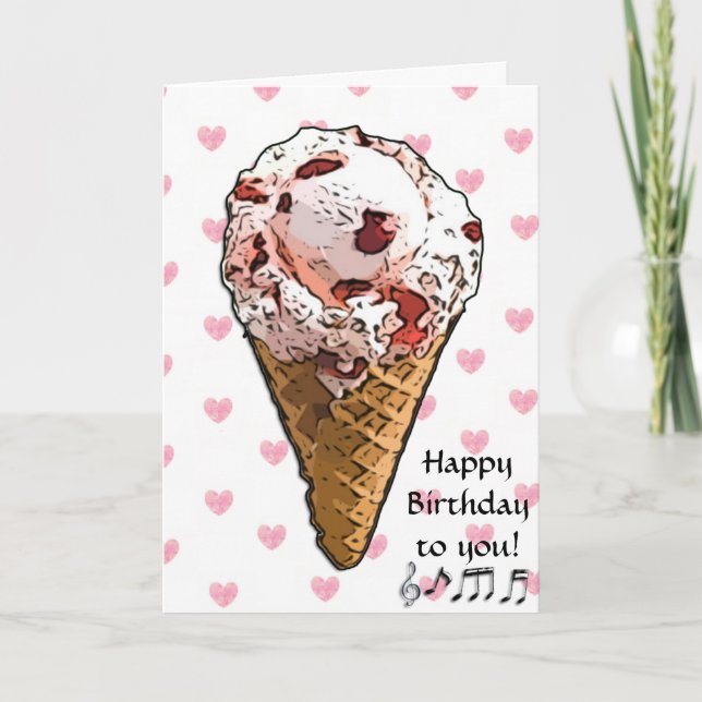 Dulce tarjeta de cumpleaños para ella (Anverso)