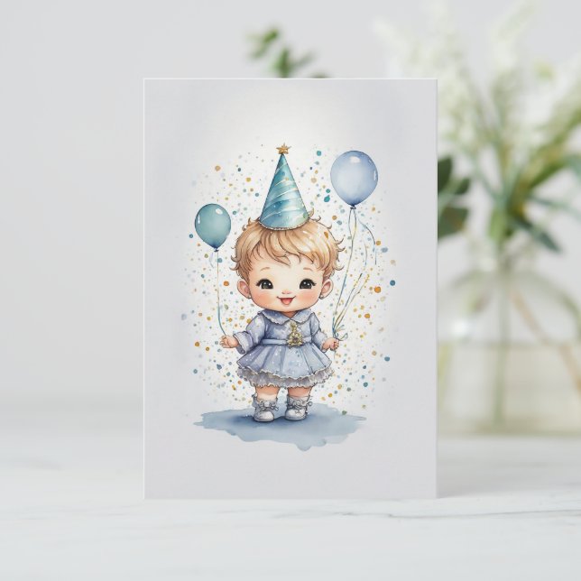 Dulce Tarjeta de Deseos de Cumpleaños (Anverso de pie)