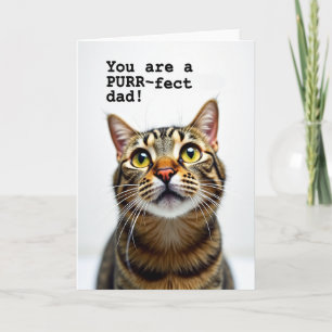 Dulce Tarjeta de Día del Padre con Gato