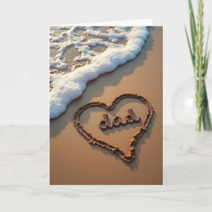 Dulce Tarjeta de Día del Padre en la Playa