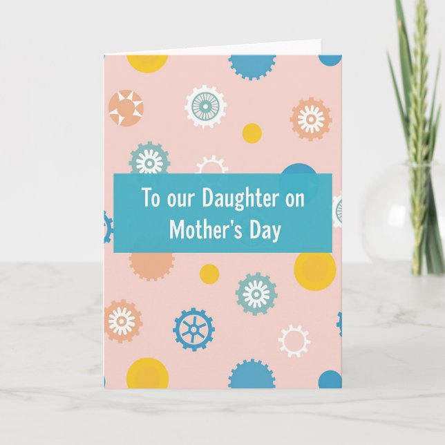 Dulce Tarjeta de Engranajes del Día de la Madre (Anverso)