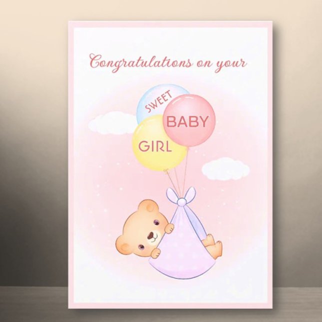 ¡Dulce! Tarjeta de felicitación plegada del Chica  (Subido por el creador)