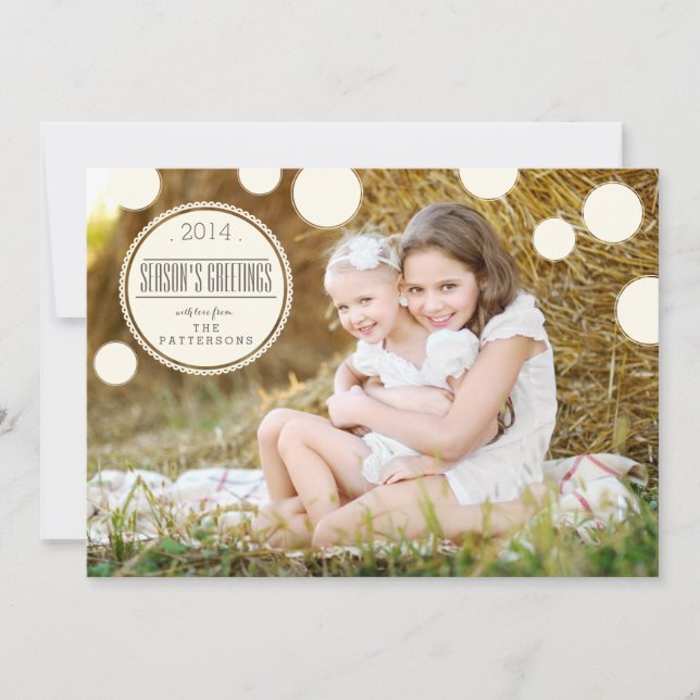 Dulce tarjeta de fotos de la temporada de saludos  (Anverso)