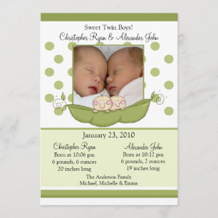 Dulce tarjeta de Invitación de fotos para niños ge