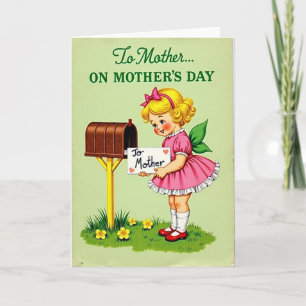 Dulce tarjeta de la hada del día de las madres