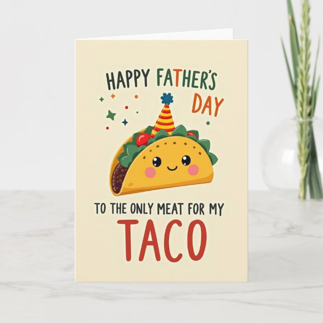 Dulce tarjeta de tacos del Día del Padre (Anverso)