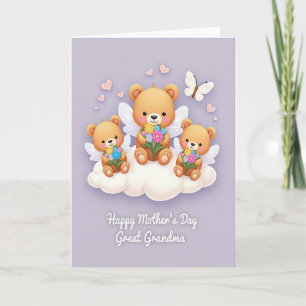 Dulce tarjeta del día de la madre de peluche