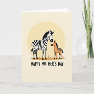 Dulce Tarjeta del Día de la Madre Equina