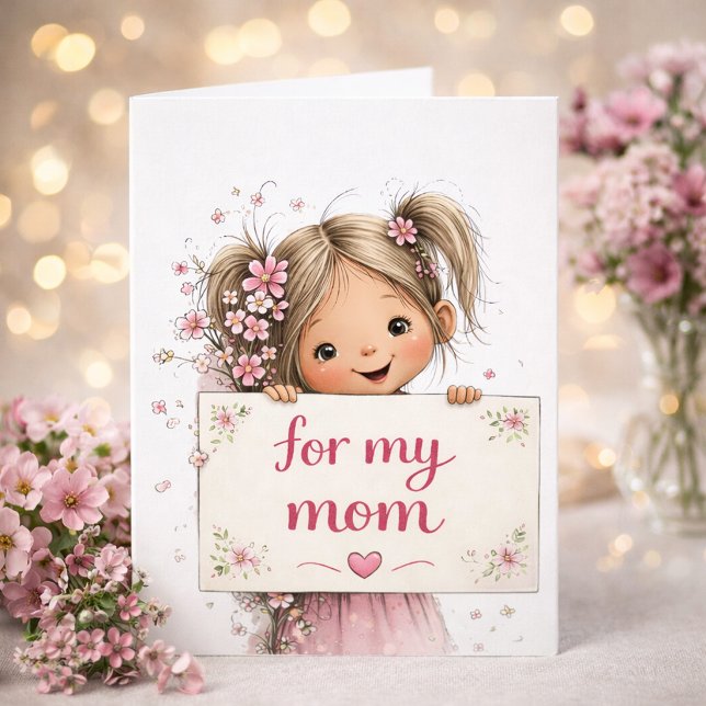 Dulce tarjeta del Día de la Madre “Para mi mamá” (Subido por el creador)