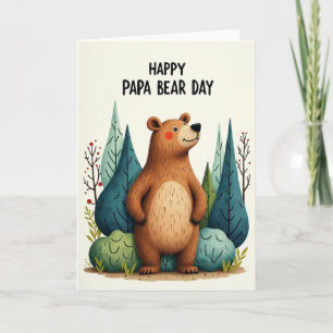 Dulce tarjeta del Día del Padre del bosque
