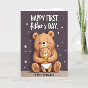 Dulce Tarjeta del Día del Padre Oso