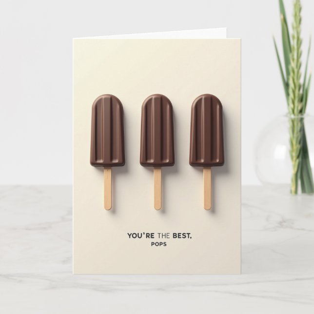 Dulce tarjeta del Día del Padre Papá (Anverso)
