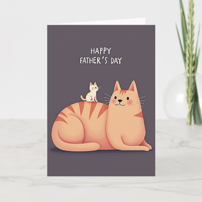 Dulce Tarjeta Felina del Día del Padre (Anverso)
