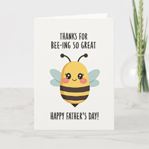 Dulce tarjeta gráfica del Día del Padre Abeja