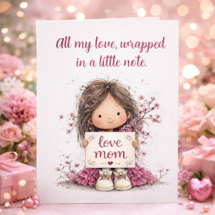 Dulce Tarjeta Ilustrada “Todo Mi Amor” Niño