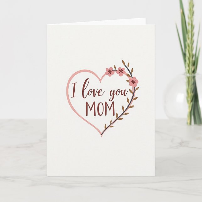Dulce te amo mamá tarjeta (Anverso)
