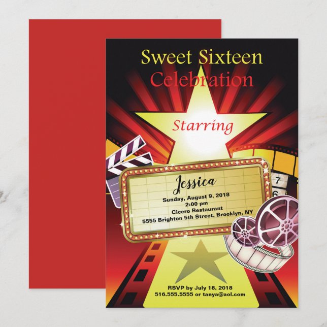 Dulce tema de la película 16 Invitación (Anverso / Reverso)