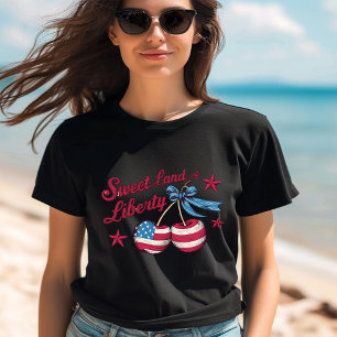 Dulce tierra de la camiseta de la libertad