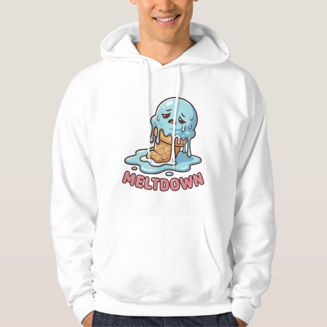 Dulce triste sudadera con capucha de helado azul d (Anverso)