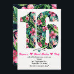 Dulce Tropical 16 16a. Invitación a fiesta de cump<br><div class="desc">Dulce Tropical 16 Invitaciones a la Fiesta de Cumpleaños. Personalizar para cualquier evento.</div>