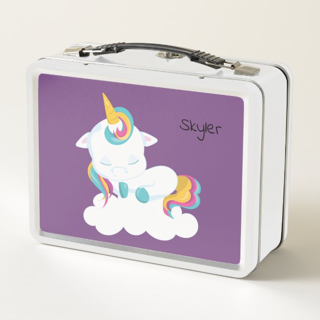 Dulce Unicornio de Dibujos Animados Durmiendo (Reverso)