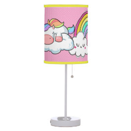 Dulce Unicornios y lámpara de mesa arcoiris