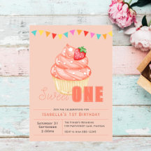 Dulce UNO, invitación a la tarta de cumpleaños núm