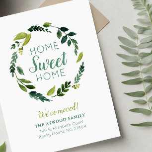 Dulce verde Nueva dirección Invitación de movimien