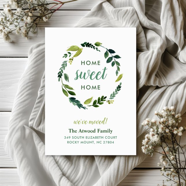 Dulce verde Nueva dirección Invitación de movimien (Subido por el creador)