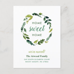 Dulce verde Nueva dirección Invitación de movimien