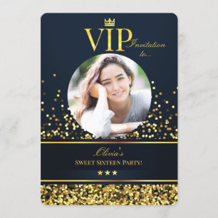 Dulce VIP Dieciséis Invitaciones Fotográficas