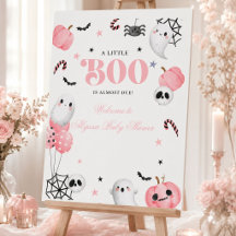 Dulce y espeluznante baby shower Rosa Little Boo