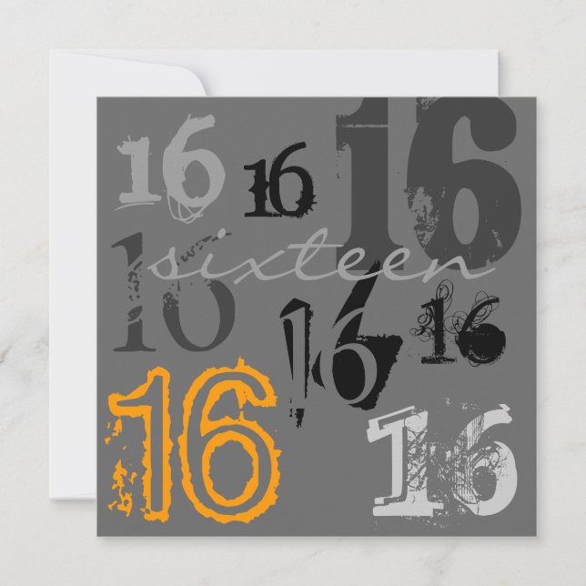 Dulces 16 invitaciones a fiestas de cumpleaños (Anverso)