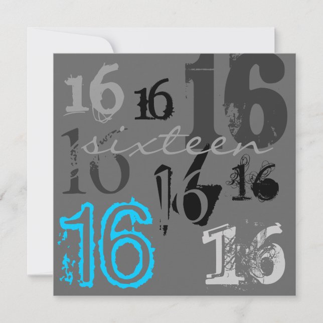 Dulces 16 invitaciones a fiestas de cumpleaños (Anverso)