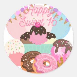 Dulces 16 pegatinas